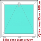 Plastov okna S SOFT rka 85 a 90cm x vka 85-100cm
